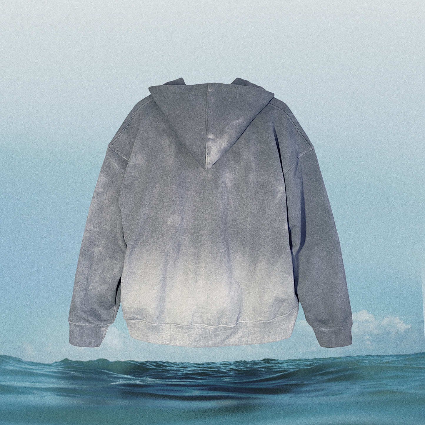 Sea Washed Ankor Zip Up Hoodie | Unisex |