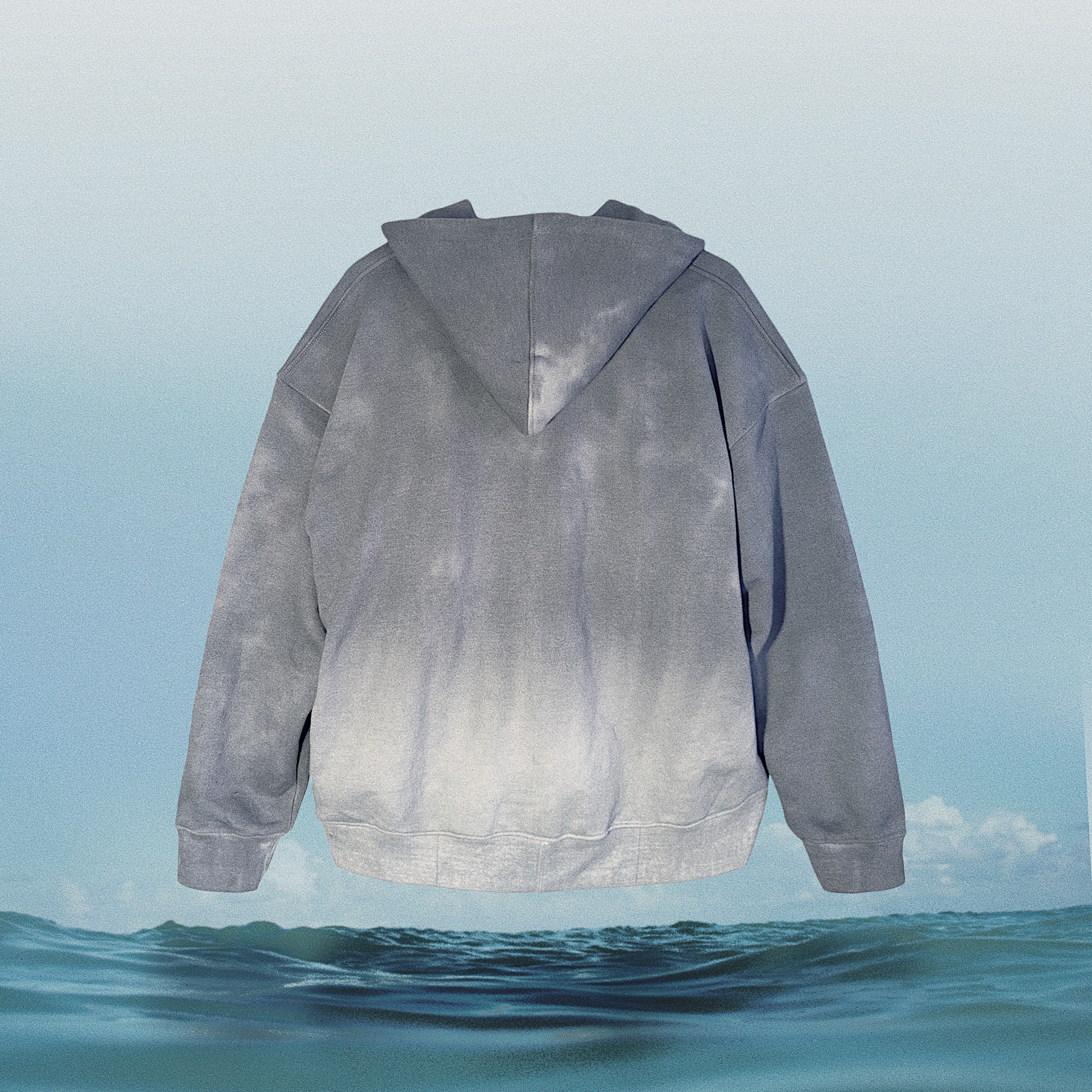 Sea Washed Ankor Zip Up Hoodie | Unisex |