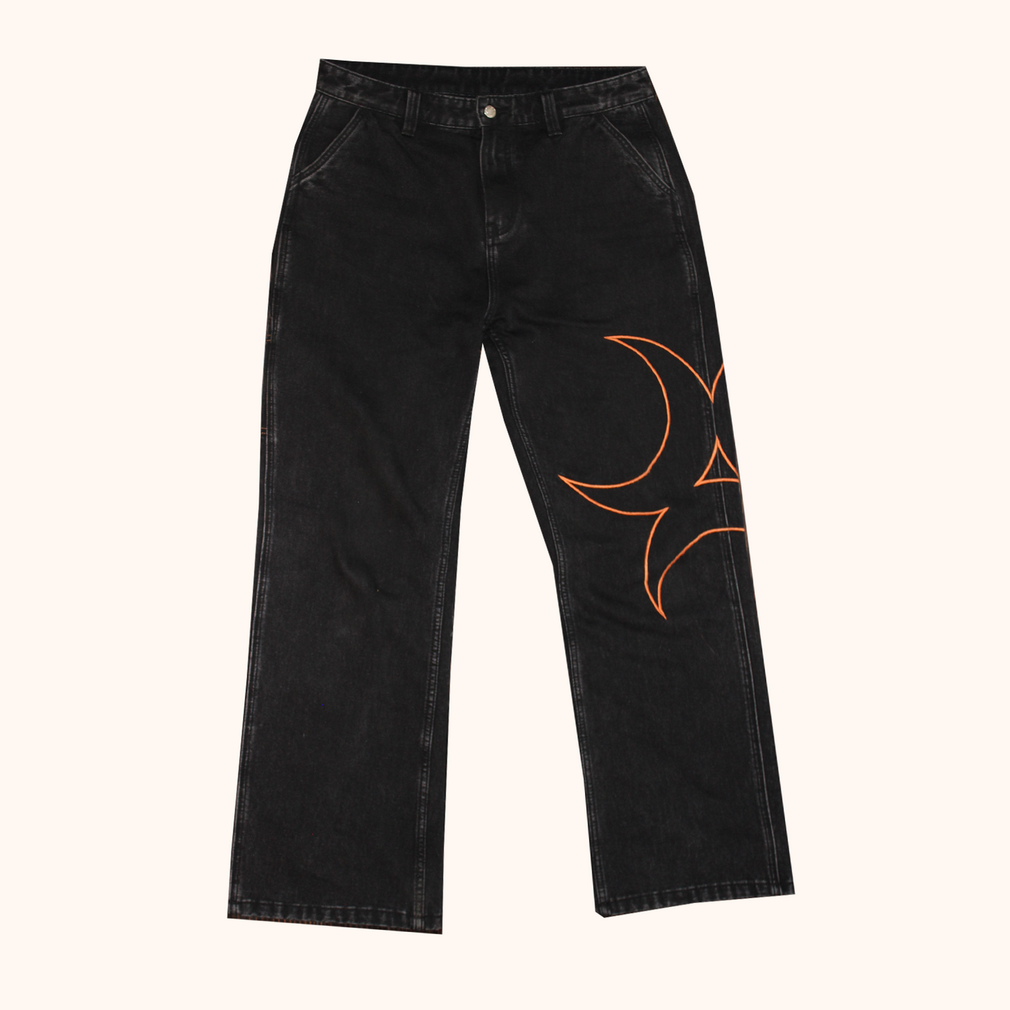 Crescent Washed Straight Leg Jeans