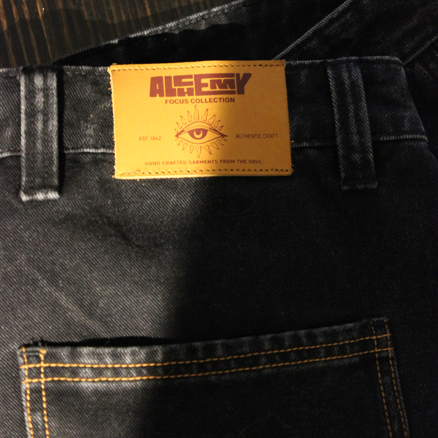 Crescent Washed Straight Leg Jeans